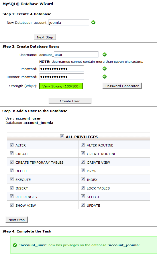 MySQL数据库向导Joomla